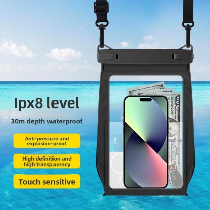 Compatible Waterproof Bag Case for Samsung Apple Huawei Phones 8.2inch Universal Crossbody Bag Waterproof Cover