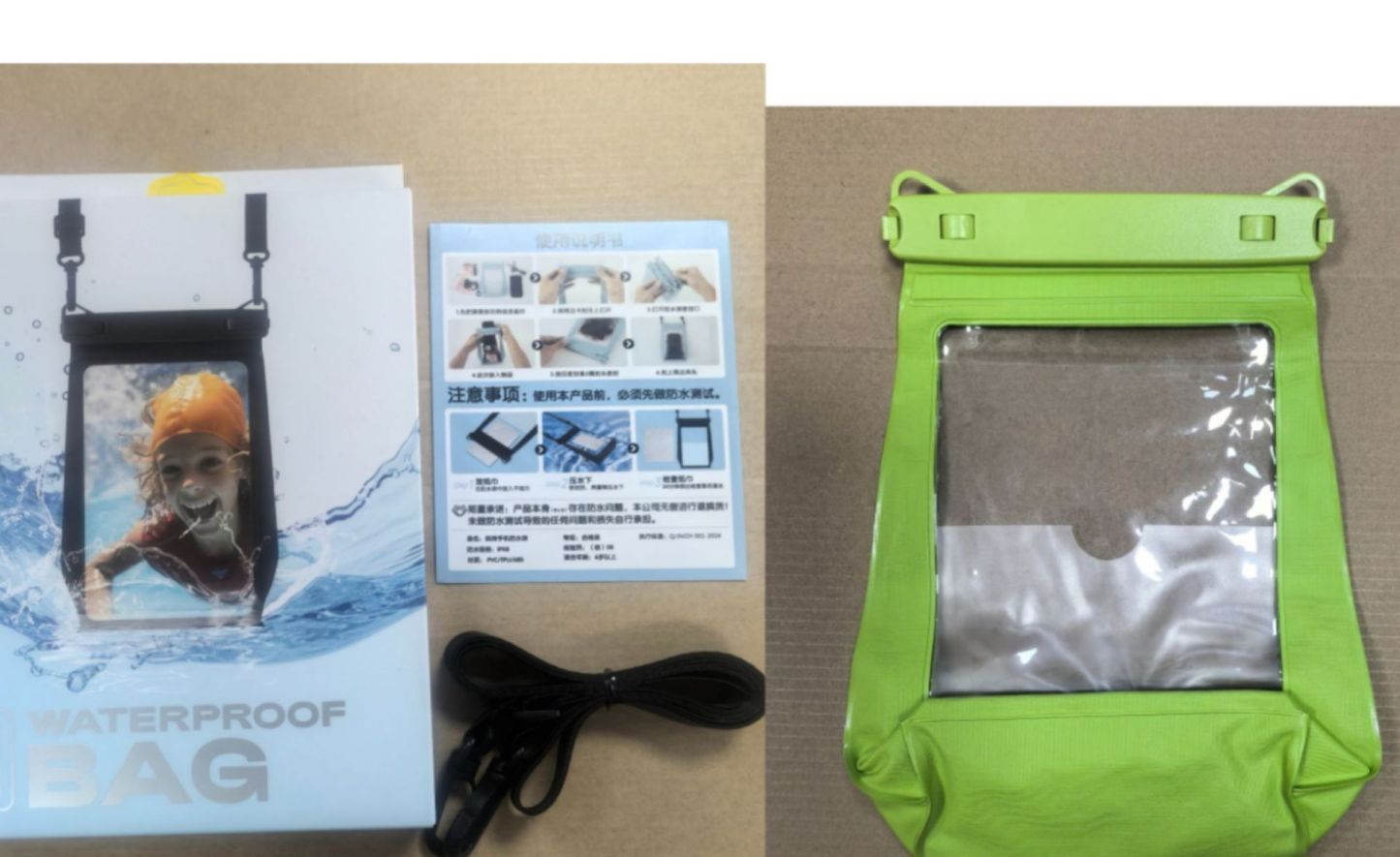Compatible Waterproof Bag Case for Samsung Apple Huawei Phones 8.2inch Universal Crossbody Bag Waterproof Cover