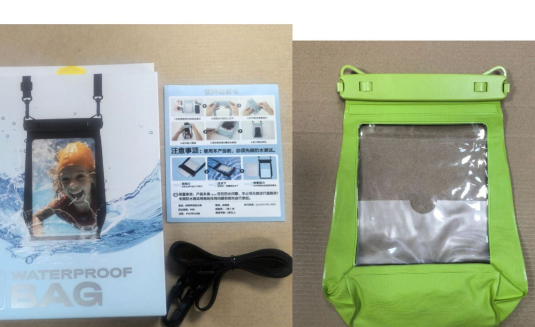 Compatible Waterproof Bag Case for Samsung Apple Huawei Phones 8.2inch Universal Crossbody Bag Waterproof Cover