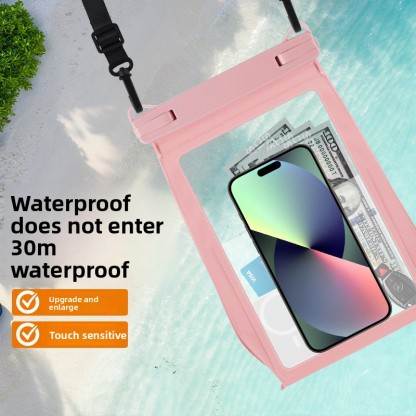 Compatible Waterproof Bag Case for Samsung Apple Huawei Phones 8.2inch Universal Crossbody Bag Waterproof Cover