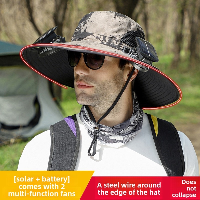 Solar Powered Fan Hat – Fishing Cap with USB Rechargeable Cooling Fan, Outdoor Sun Protection Hat