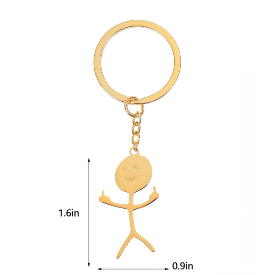 Funny Doodle Stickman Keychain
