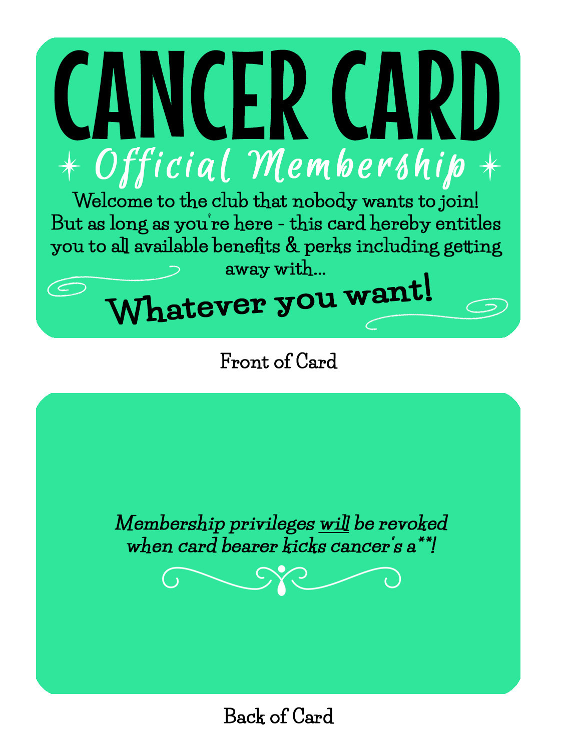 Black Friday 70% Off Sale-❤️Funny Cancer Card🎁