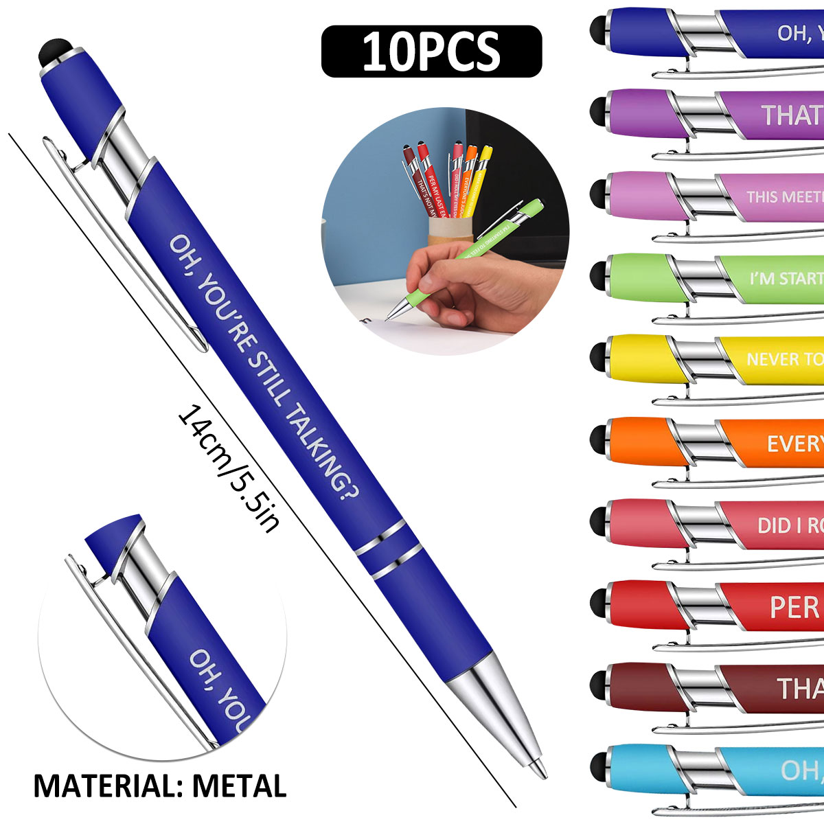 😂10Pcs Ballpoint STRESS RELIEF FUNNY PENS