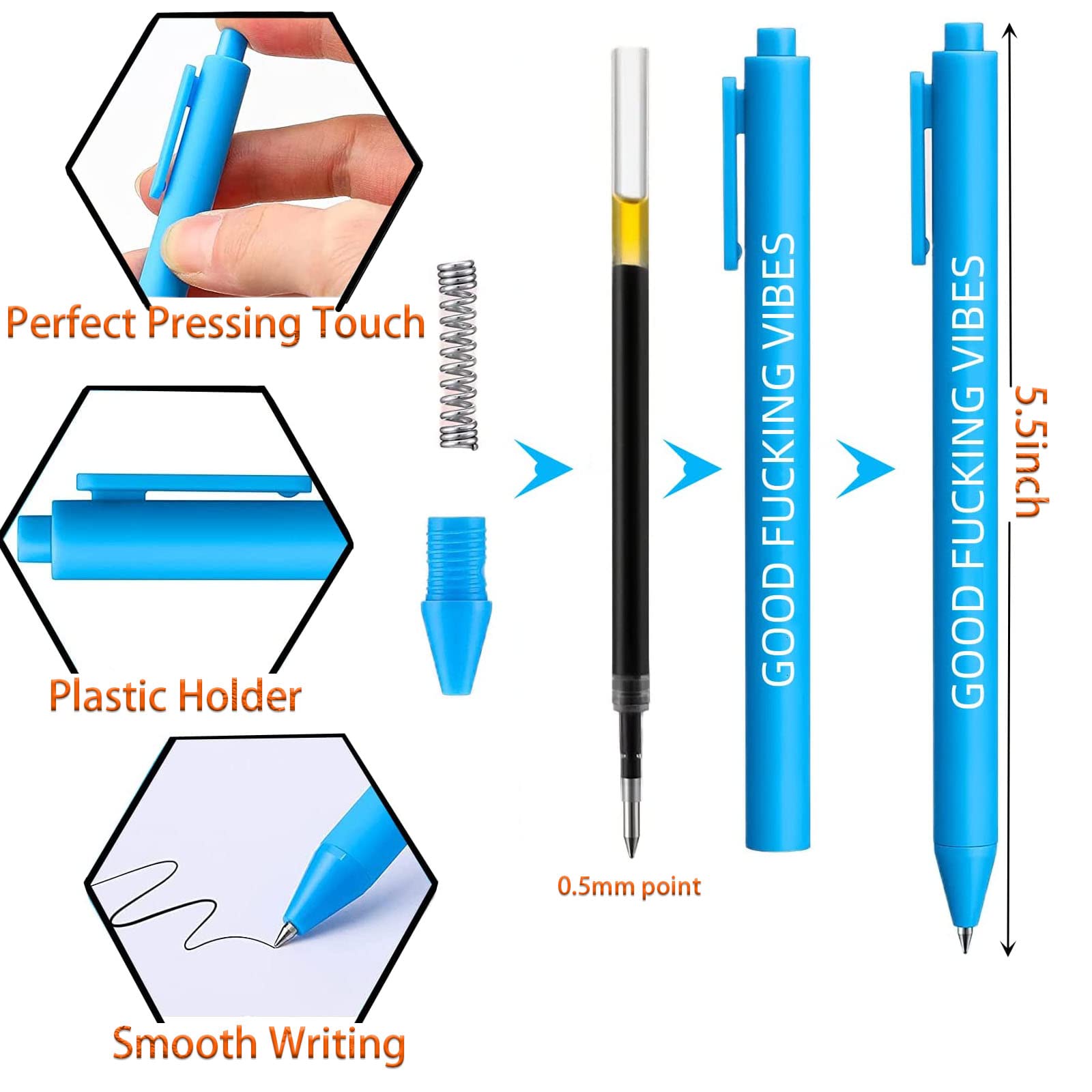 🔥Early Christmas Sale 50% Off-🤣11 Pcs Funny Pens(Black ink)
