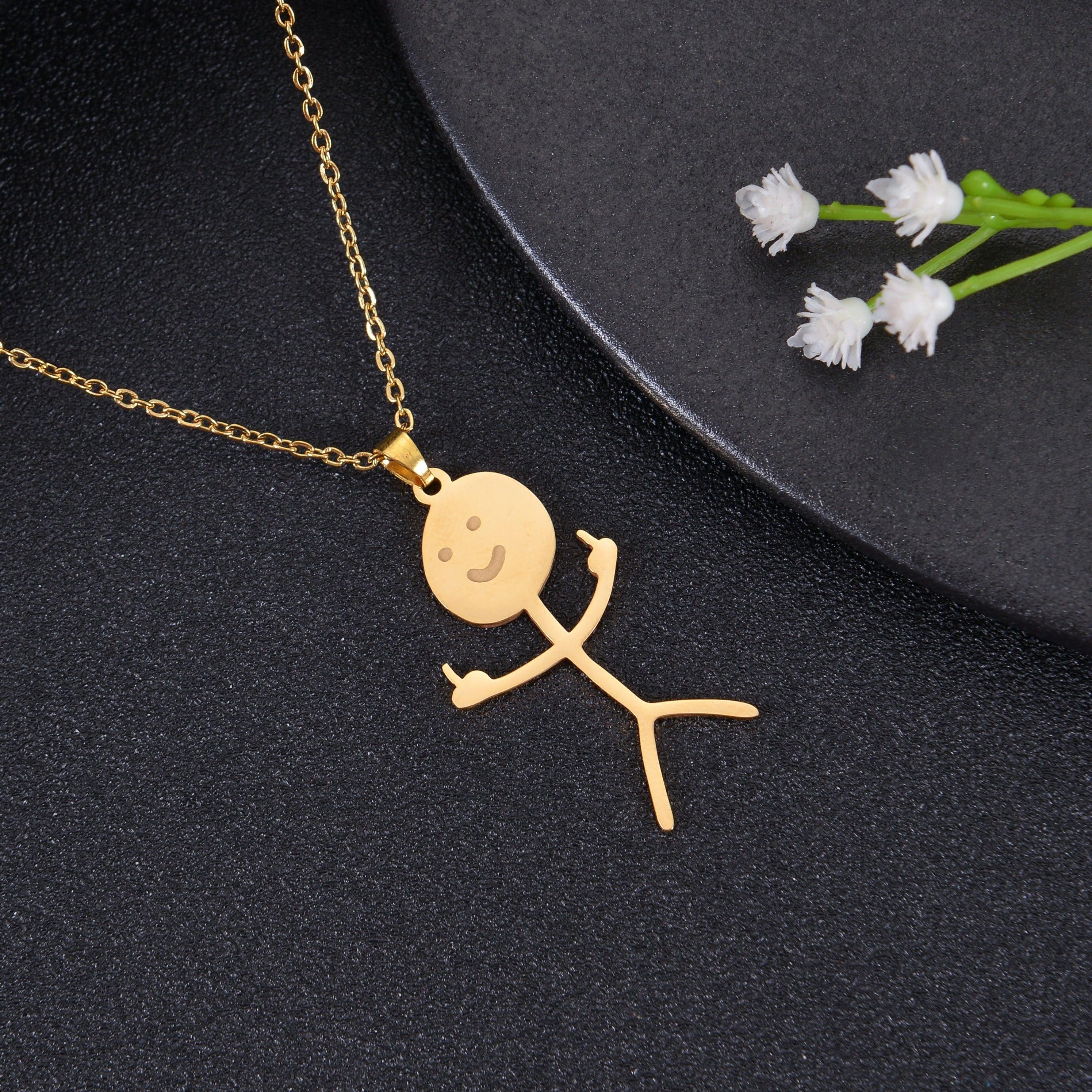 Funny Doodle Stickman Keychain