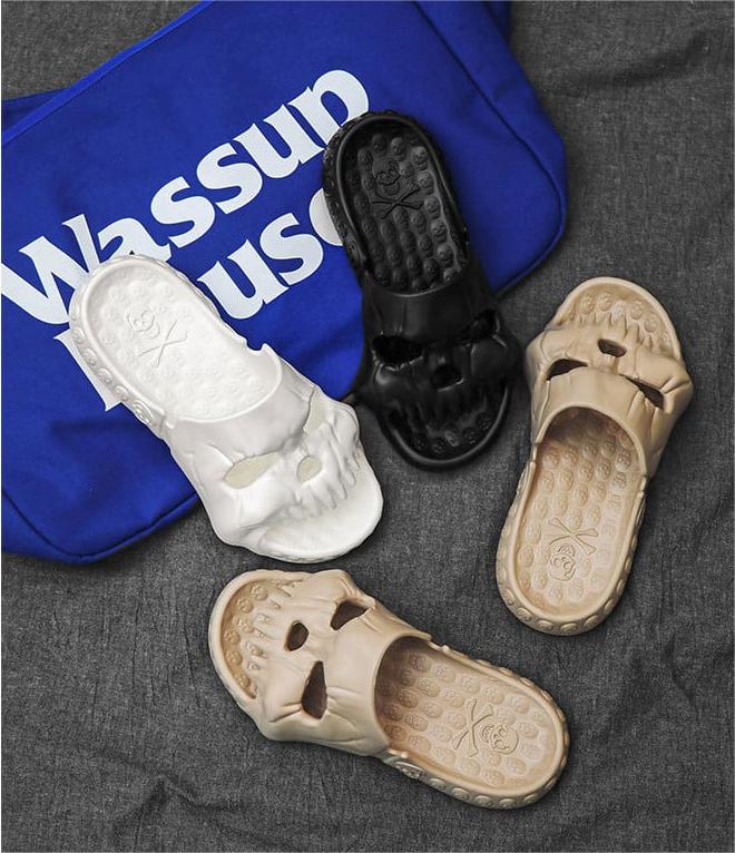 Skull Slip-On Slides Funny Design Slide