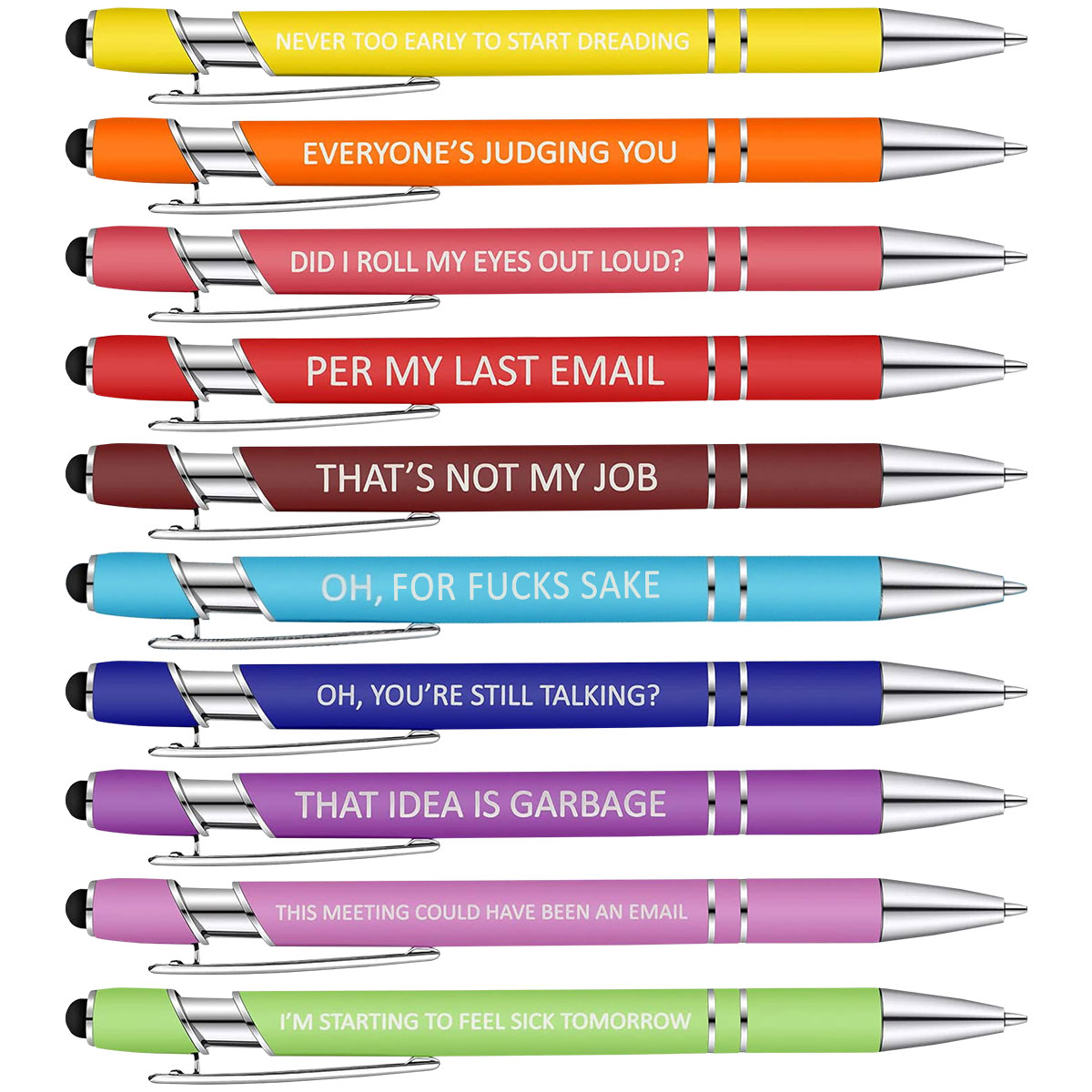 😂10Pcs Ballpoint STRESS RELIEF FUNNY PENS