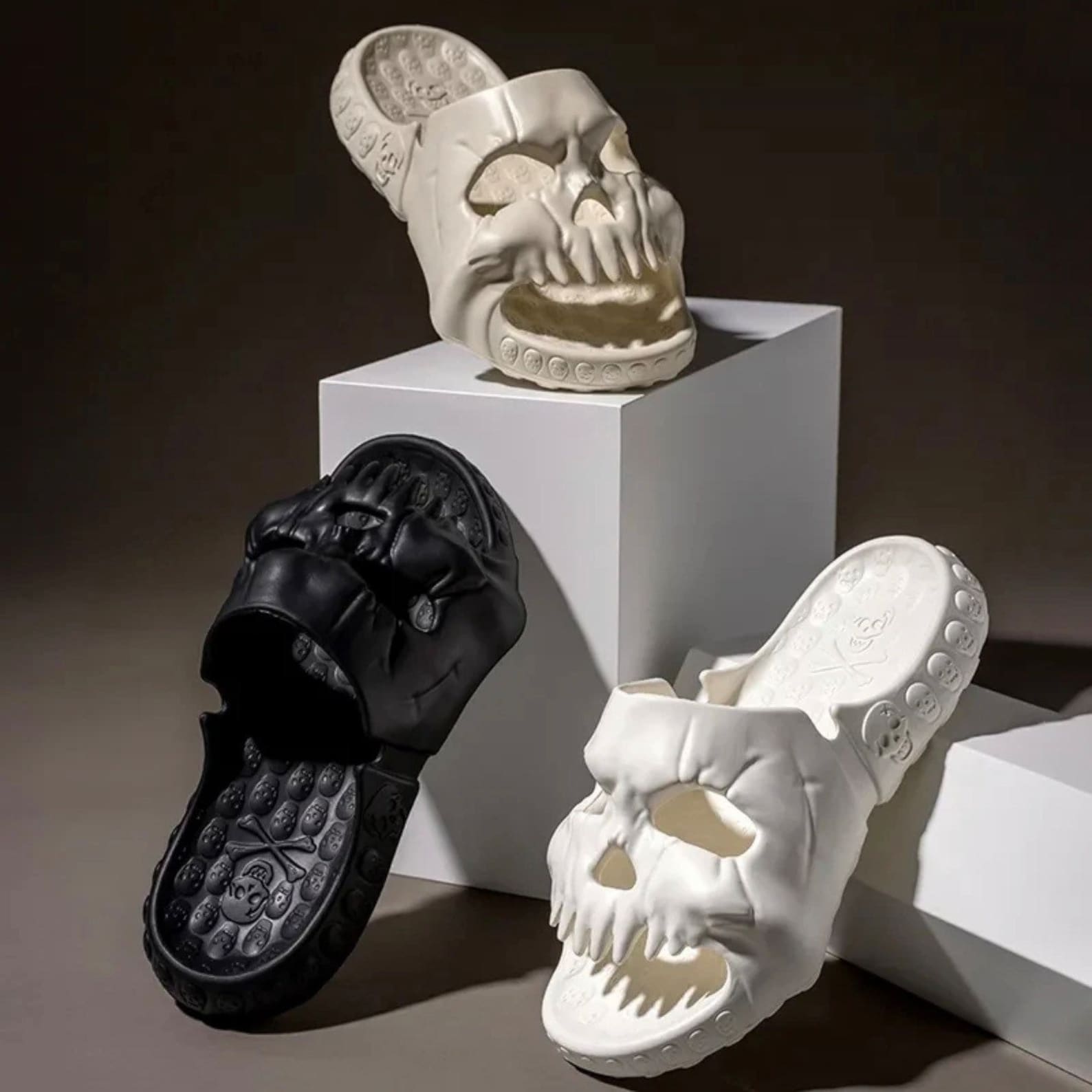 Skull Slip-On Slides Funny Design Slide