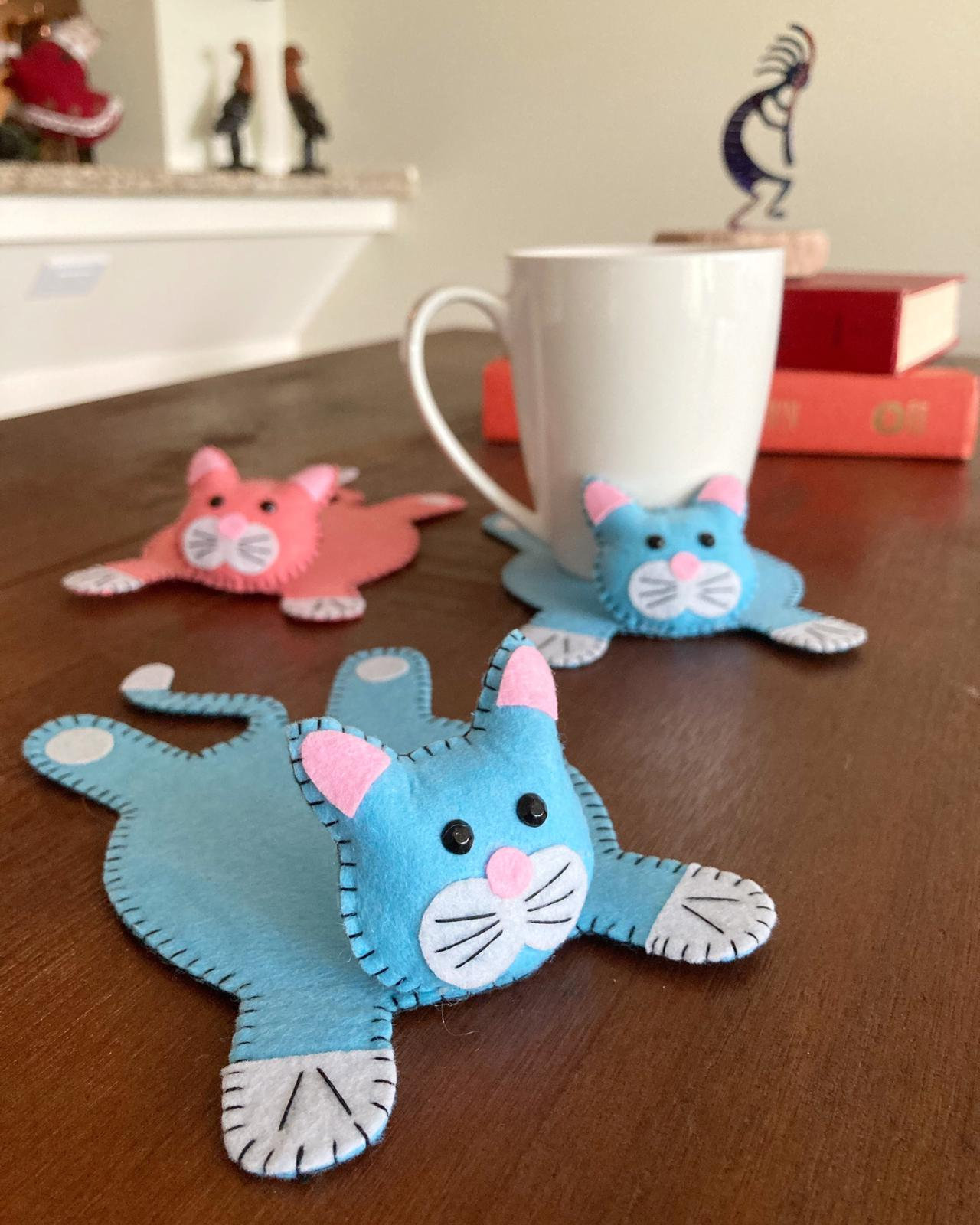 Cute Cat Coasters-Funny gift