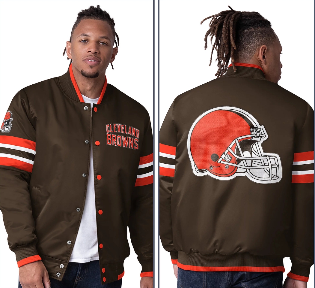 💝💝Last day of clearance!!💝Buy more, save more✨Starter Satin Twill Snap Front Jacket