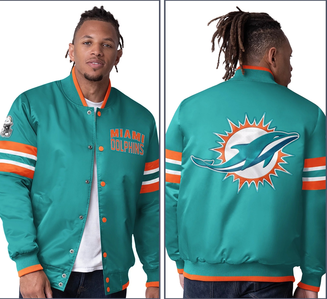 💝💝Last day of clearance!!💝Buy more, save more✨Starter Satin Twill Snap Front Jacket