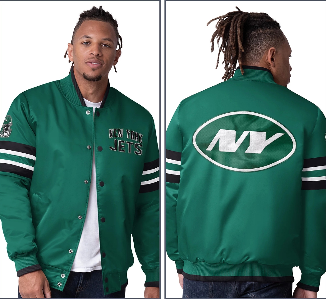 💝💝Last day of clearance!!💝Buy more, save more✨Starter Satin Twill Snap Front Jacket