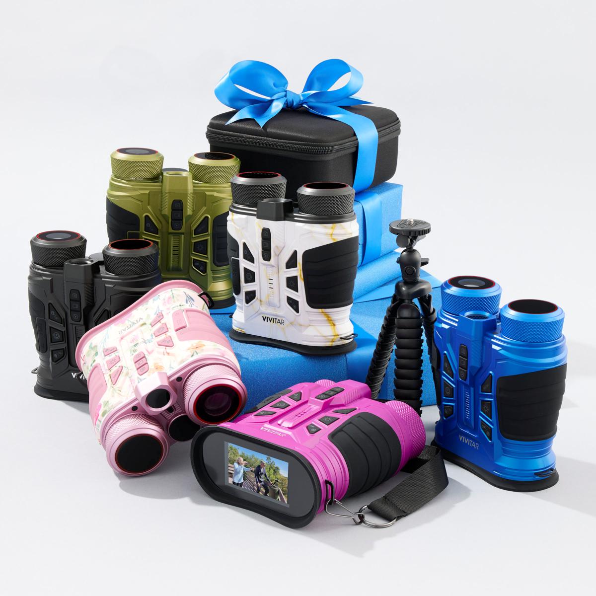 💝𝐁𝐥𝐚𝐜𝐤 𝐅𝐫𝐢𝐝𝐚𝐲 𝐃𝐞𝐚𝐥𝐬 ✨Vivitar Digital Camera Binoculars with Night Vision plus Accessory KitWooden Top