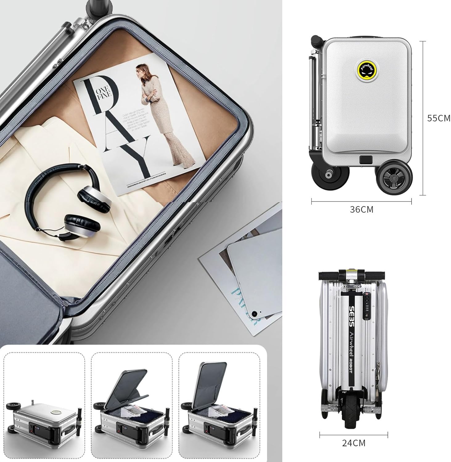 20 in Smart Rideable Suitcase