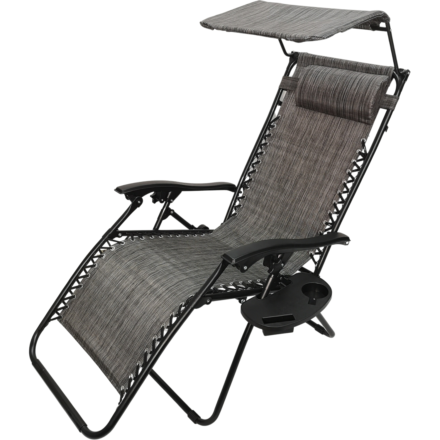 Multi-Position Relaxer Chair Sun Lounger with Sun Canopy