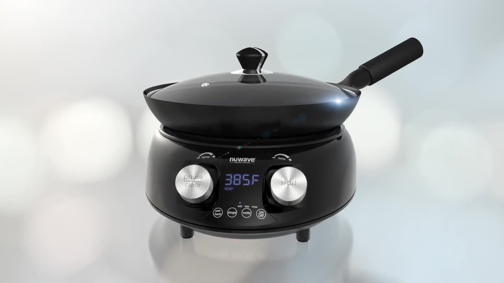 🔥This Week's Special Sale🔥Hot Wok with 14" Carbon Steel Wok, Glass Lid & Stand