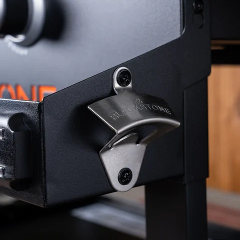 A bottle opener shown on the right side of the front shelf