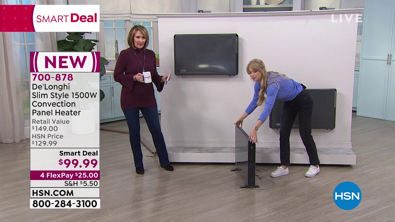 De'Longhi Slim Style 1500Watt Panel Heater with Dual Fan