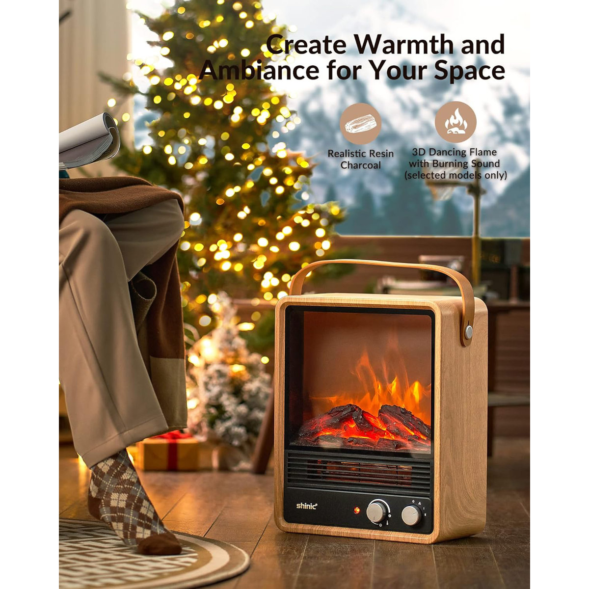 💝𝐐𝐕𝐂 𝐃𝐞𝐚𝐥𝐬 𝐨𝐧 𝐭𝐡𝐞 𝐃𝐚𝐢𝐥𝐲 - 𝐁𝐔𝐘 𝟏 𝐆𝐄𝐓 𝟏 𝐅𝐑𝐄𝐄✨1500W Space Heater with Crackling Sound & 3D Realistic Flame