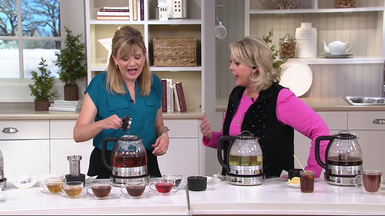 KitchenAid KEK1322SS Electric Glass Tea Kettle, 1.5 L, Stainless Steel -  YouTube