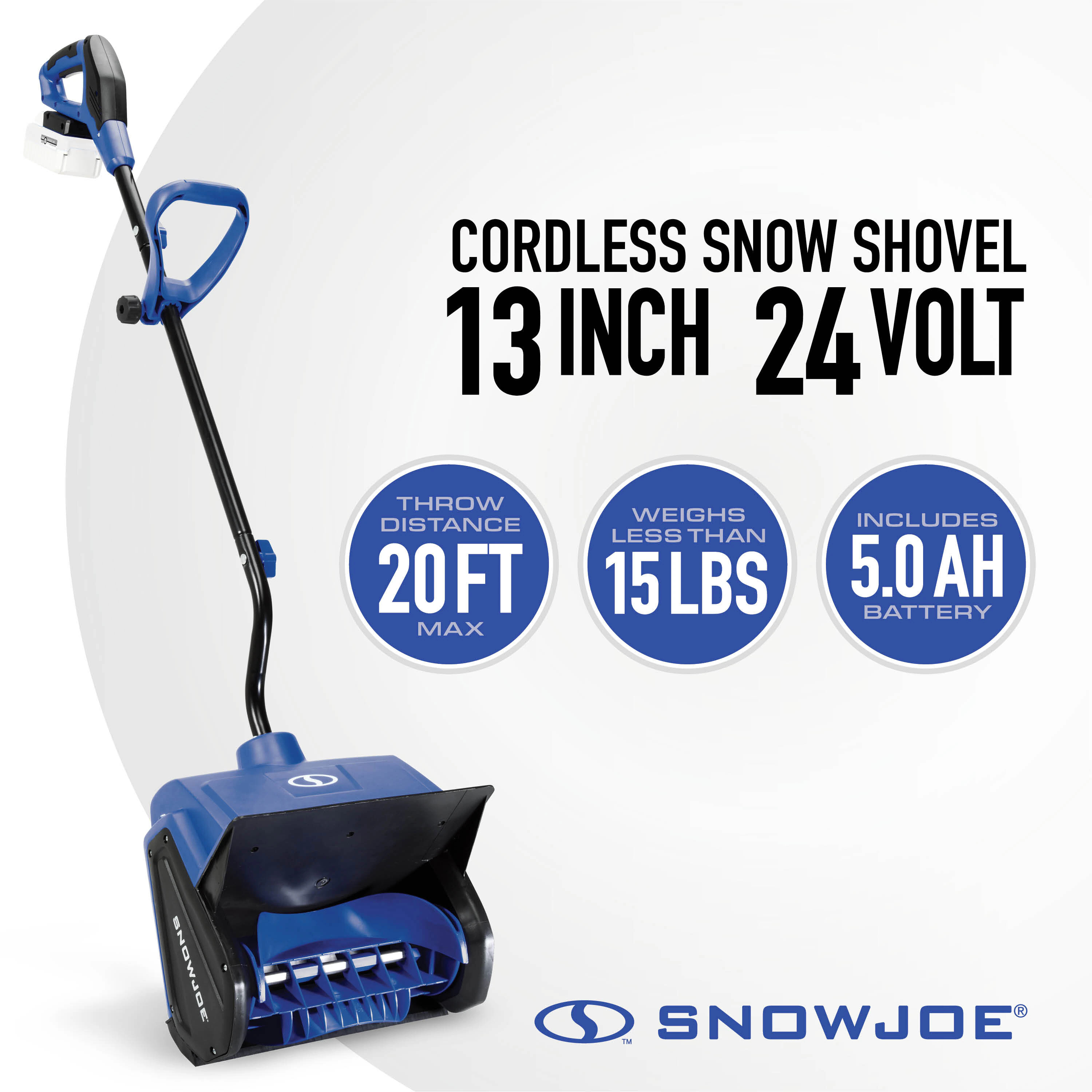 🎉Limited Time Promotion💝Cordless 13-In Snow Shovel Kit w/5.0-Ah Battery + Quick Charger 24-volt