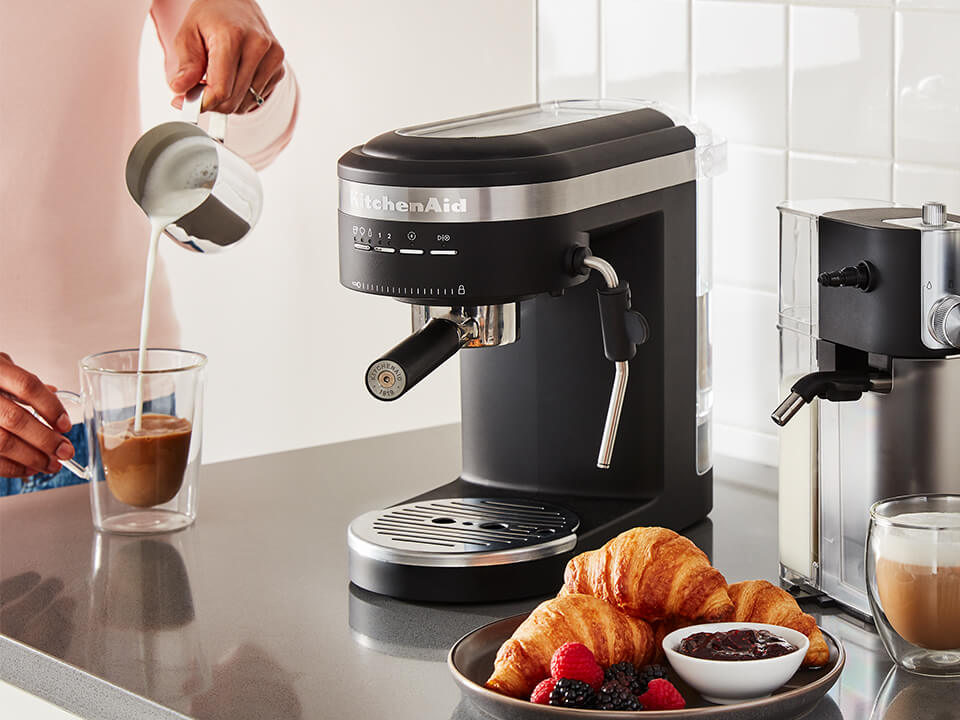 Semi-Automatic Espresso Machine and Automatic Milk Frother Attachment |  KitchenAid US