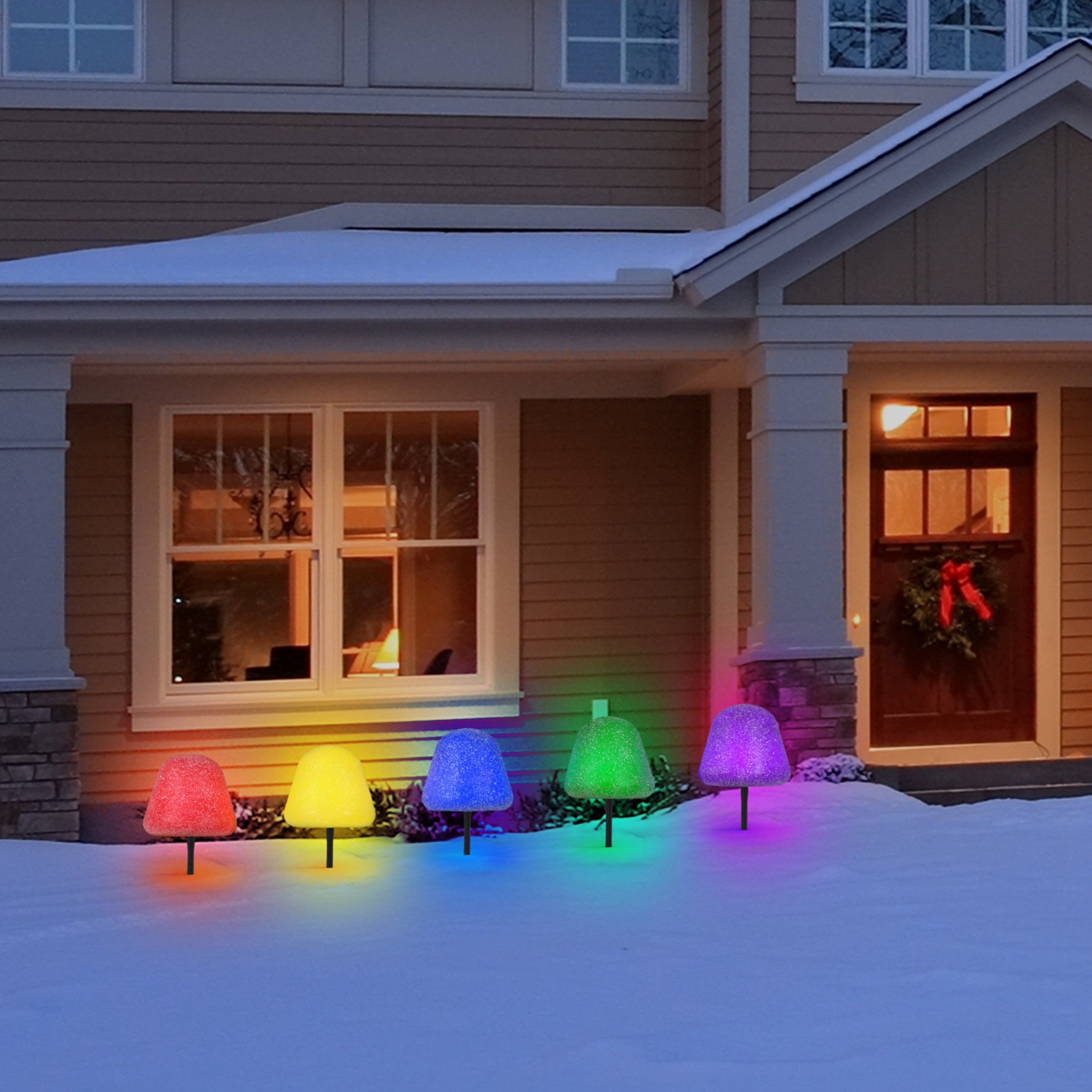 💝𝐐𝐕𝐂'𝐬 𝐁𝐥𝐚𝐜𝐤 𝐅𝐫𝐢𝐝𝐚𝐲 𝐃𝐞𝐚𝐥𝐬 ✨Mr. Christmas Set of 5 8" Gumdrop Pathway Lights