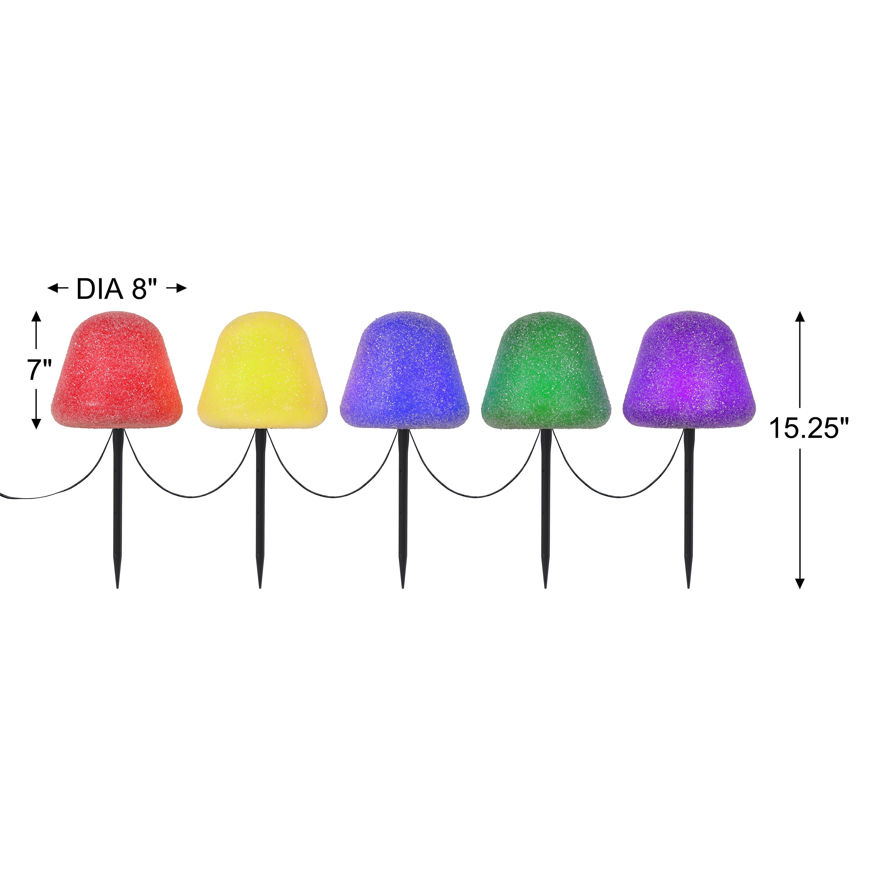 💝𝐐𝐕𝐂'𝐬 𝐁𝐥𝐚𝐜𝐤 𝐅𝐫𝐢𝐝𝐚𝐲 𝐃𝐞𝐚𝐥𝐬 ✨Mr. Christmas Set of 5 8" Gumdrop Pathway Lights