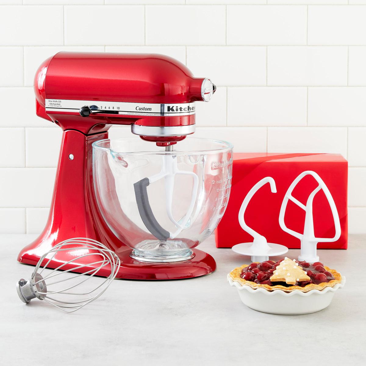 KitchenAid 5-Quart Stand Mixer with Glass Bowl and Flex Edge Beater -  21214647 | HSN