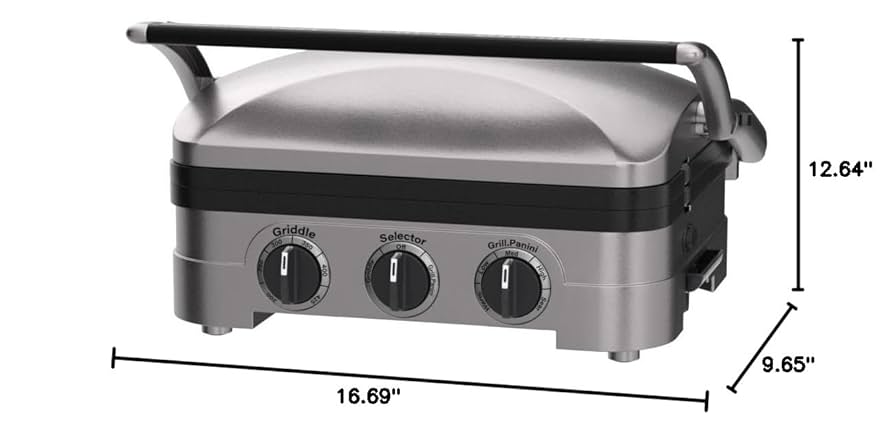 Plancha Cocina Cuisinart Griddle & Grill | Tostadora De Sandwiches, Panini  Cuisinart Grill 3 En 1
