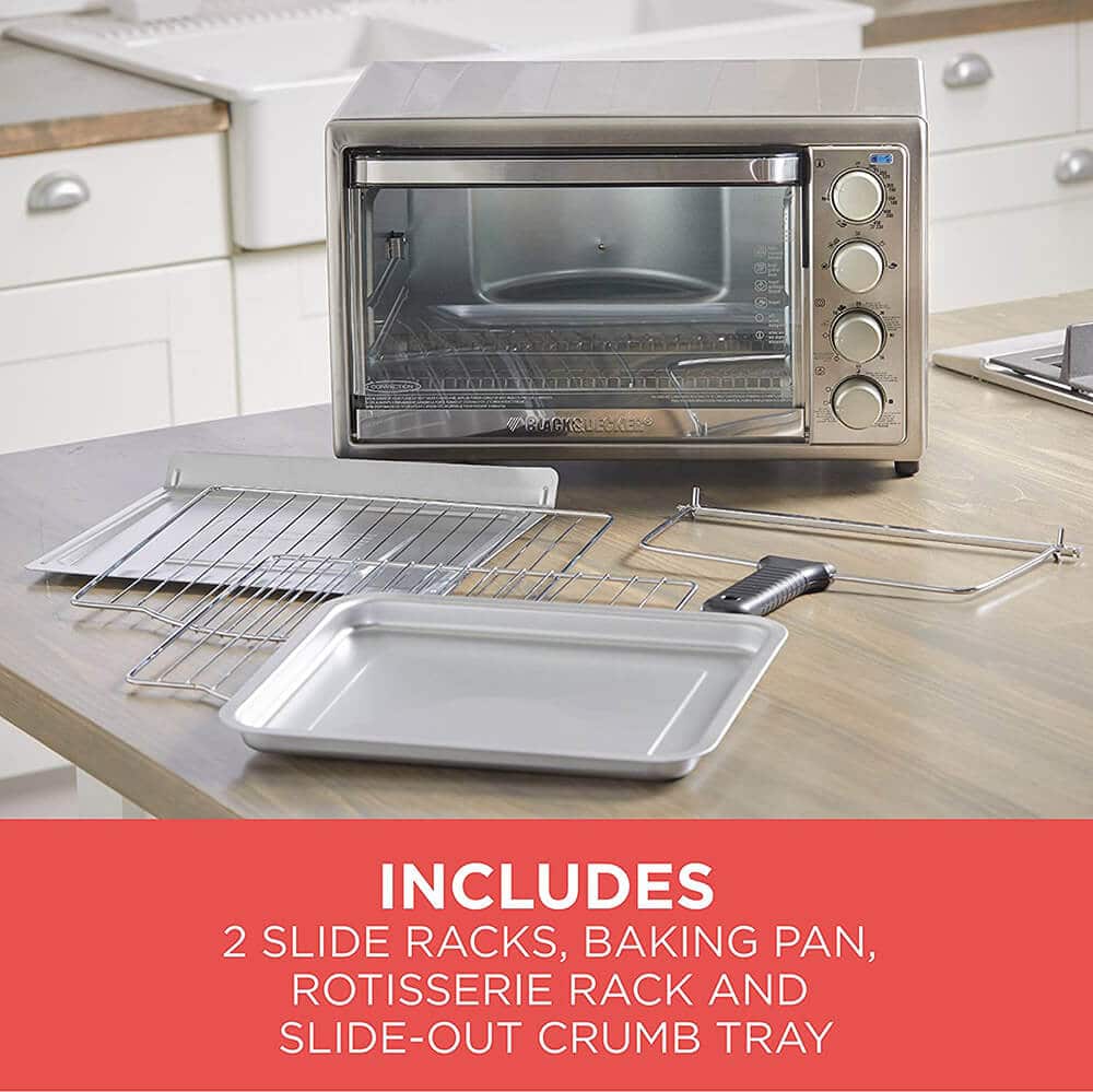 🎄Today's Special Value🎁  Black & Decker Air Fryer Toaster Oven with Rotisserie