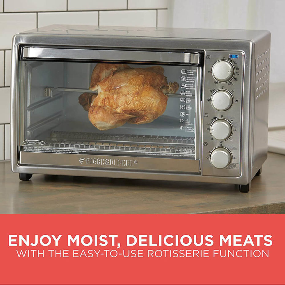 🎄Today's Special Value🎁  Black & Decker Air Fryer Toaster Oven with Rotisserie
