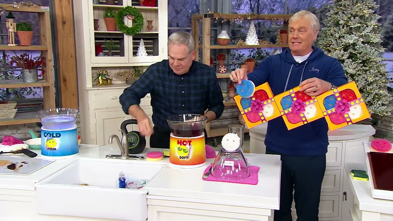 Scrub Mommy Set of (3) Multi-Color 4-Piece Sponge Gift Sets on QVC - YouTube