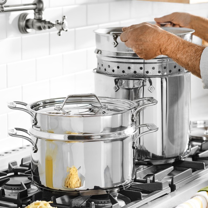 All-Clad Simply Strain Stainless-Steel Multipot | Williams Sonoma