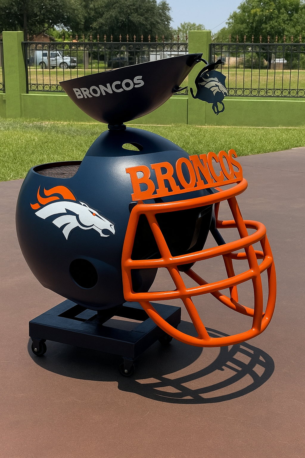 Team Helmet BBQ Grill