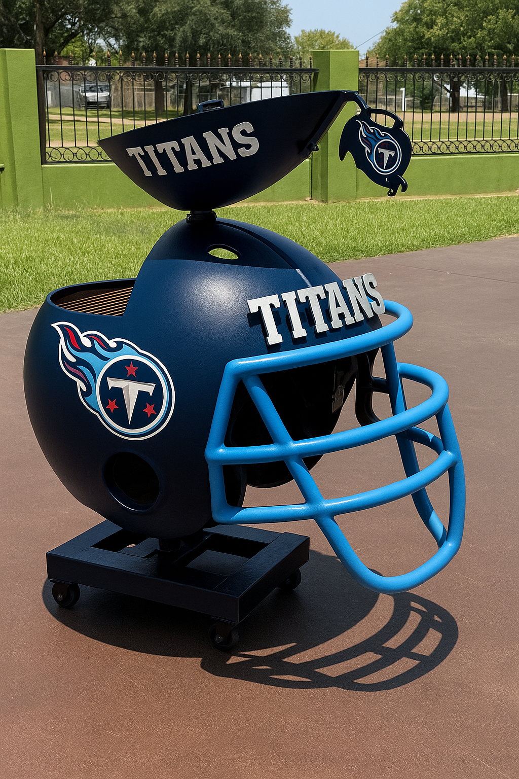 Team Helmet BBQ Grill