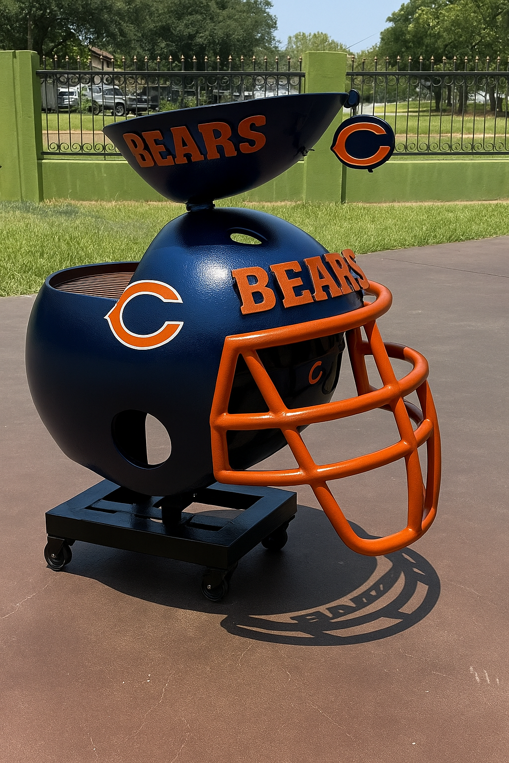 Team Helmet BBQ Grill