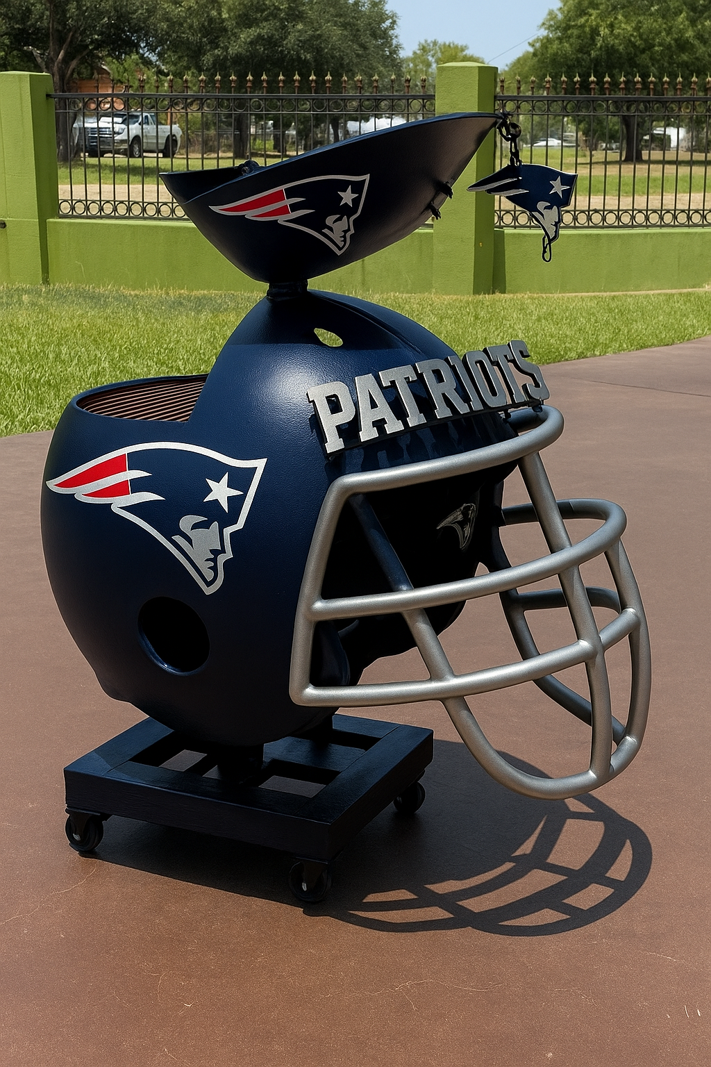 Team Helmet BBQ Grill