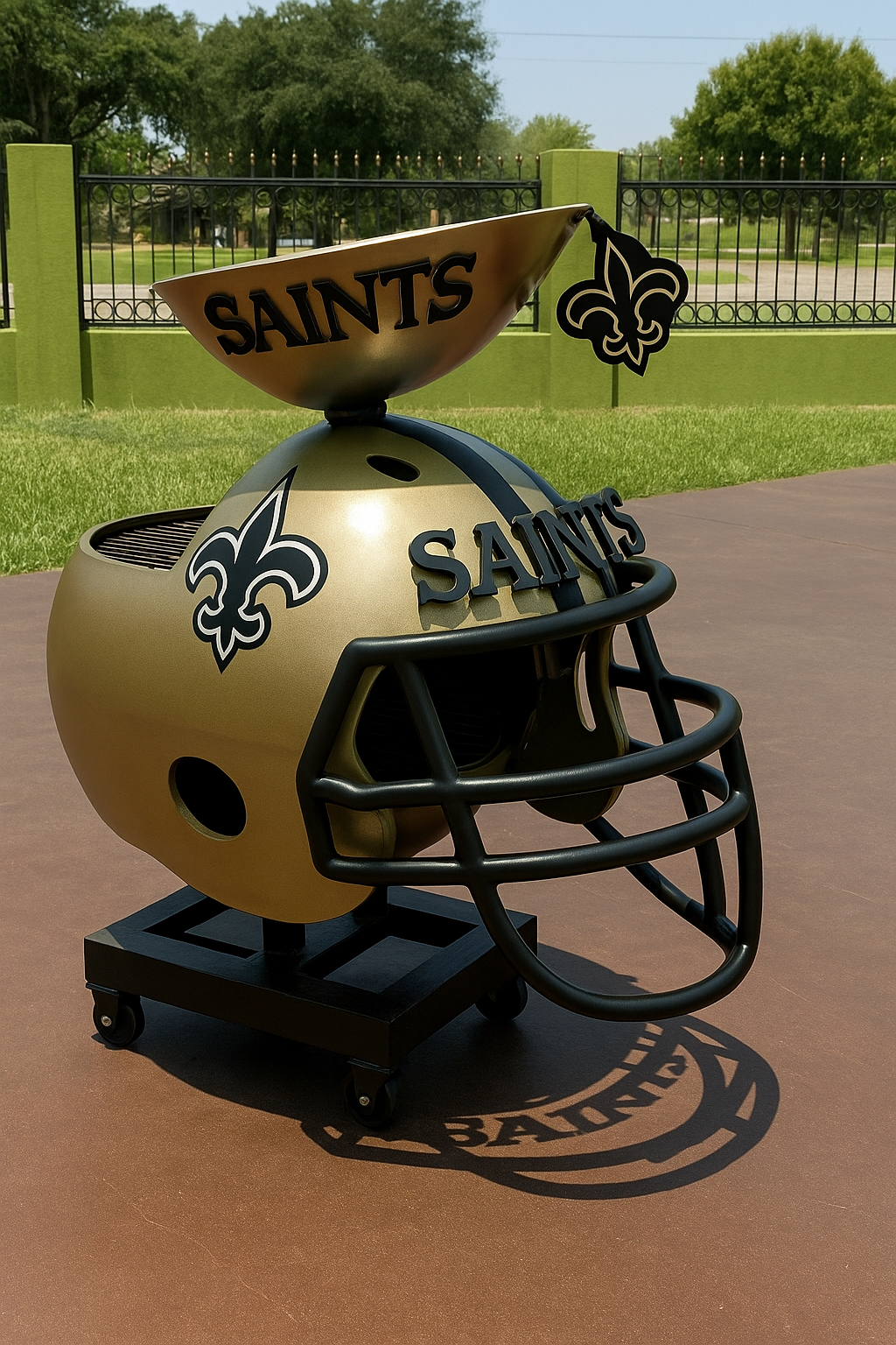 Team Helmet BBQ Grill