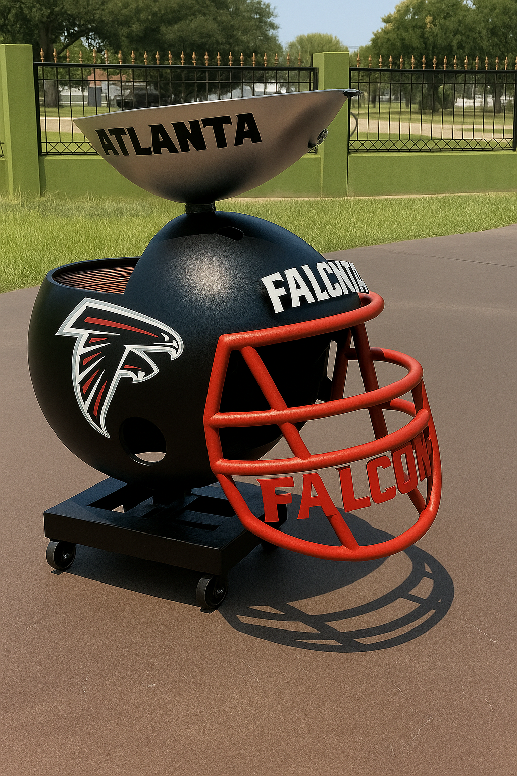 Team Helmet BBQ Grill