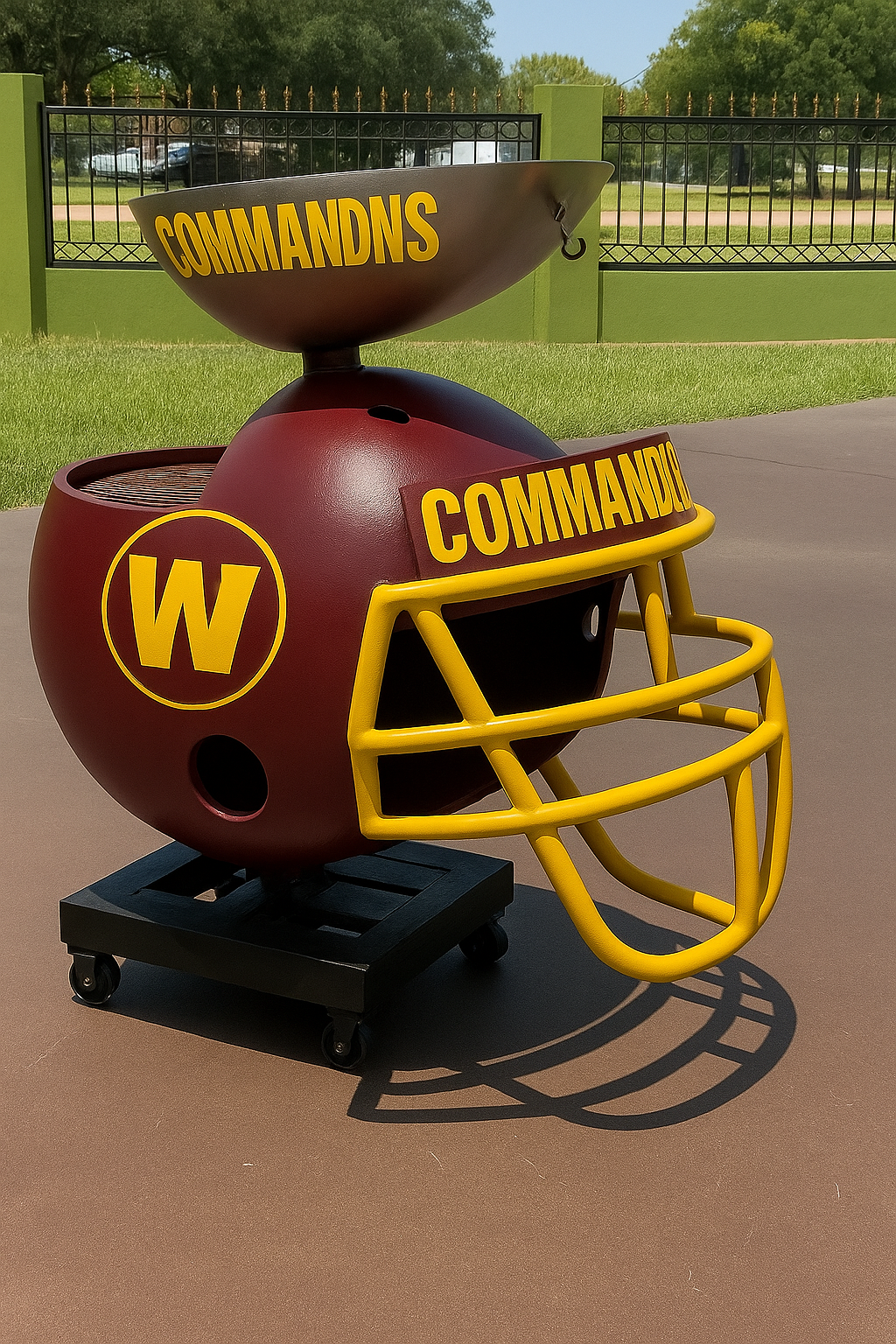 Team Helmet BBQ Grill