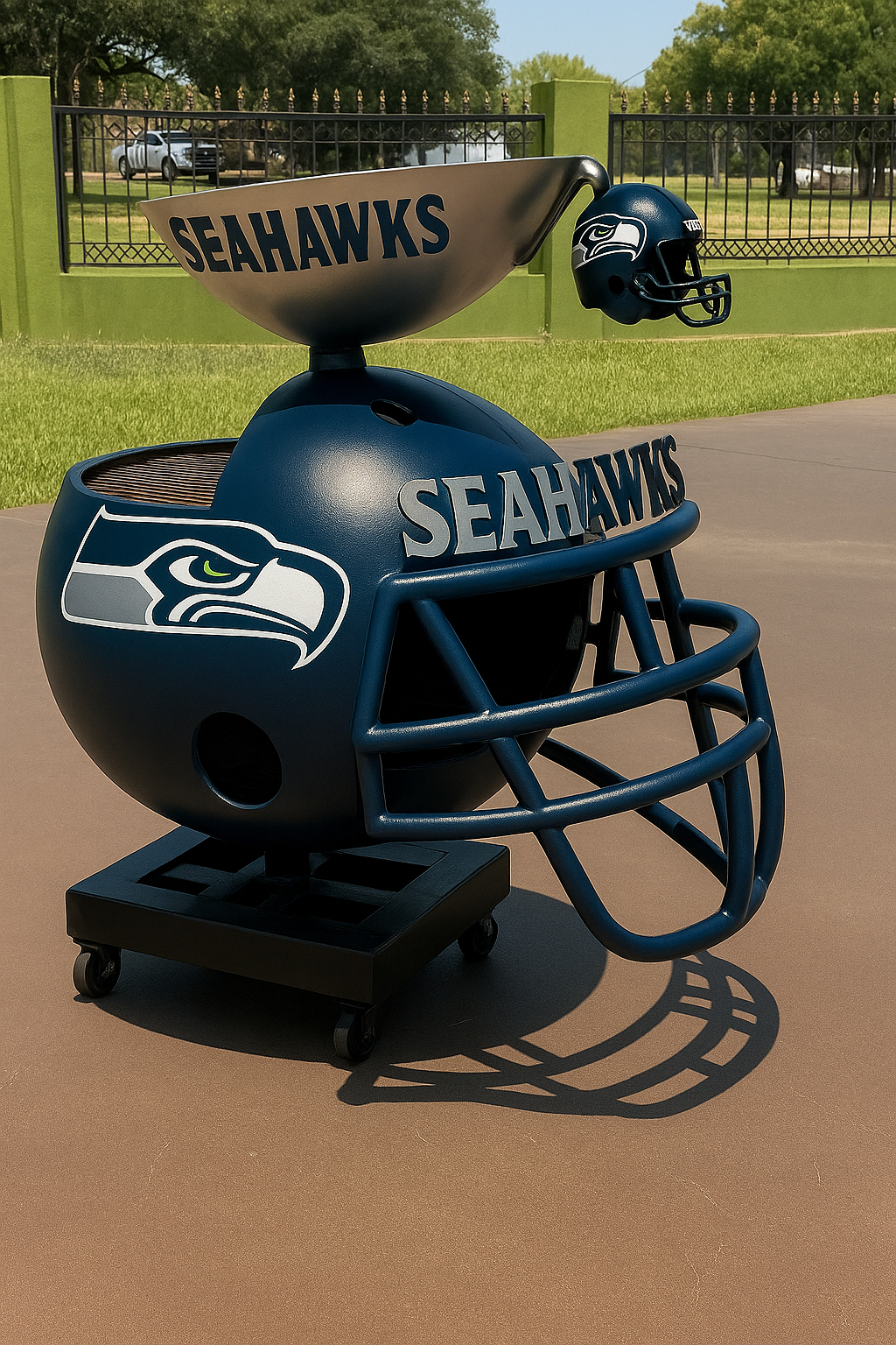 Team Helmet BBQ Grill