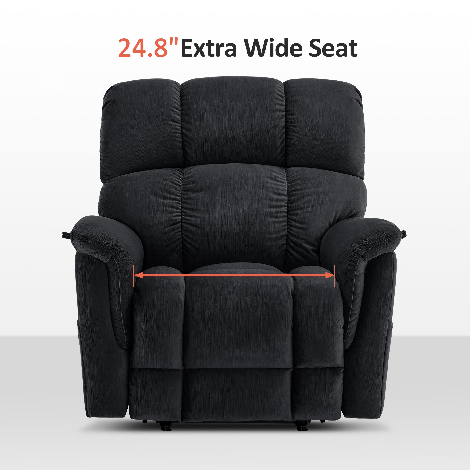 Dual Motor Power Lift Recliner Chair for Elderly,  Massage and Lumbar&seat Heating, Fabric R7166