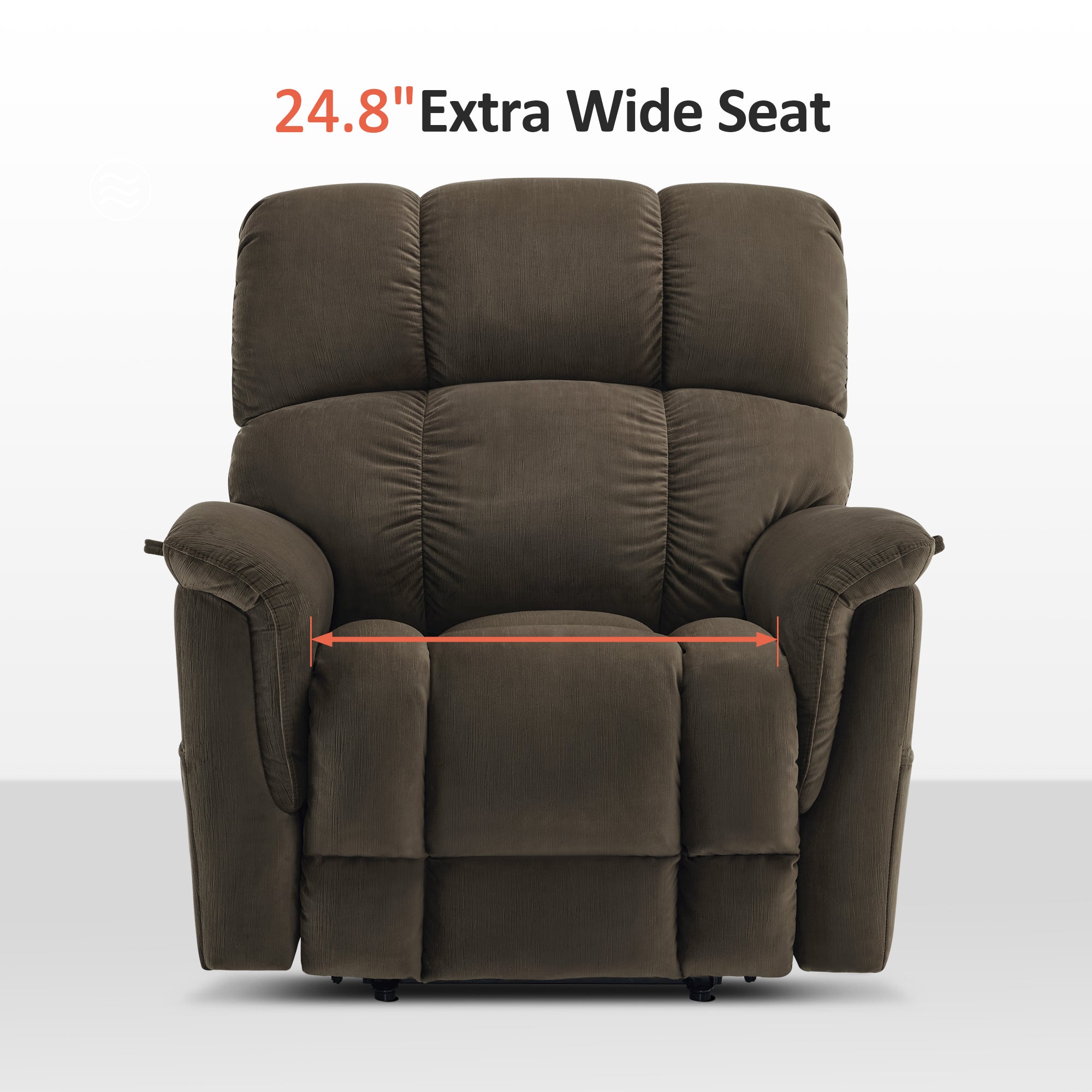 Dual Motor Power Lift Recliner Chair for Elderly,  Massage and Lumbar&seat Heating, Fabric R7166