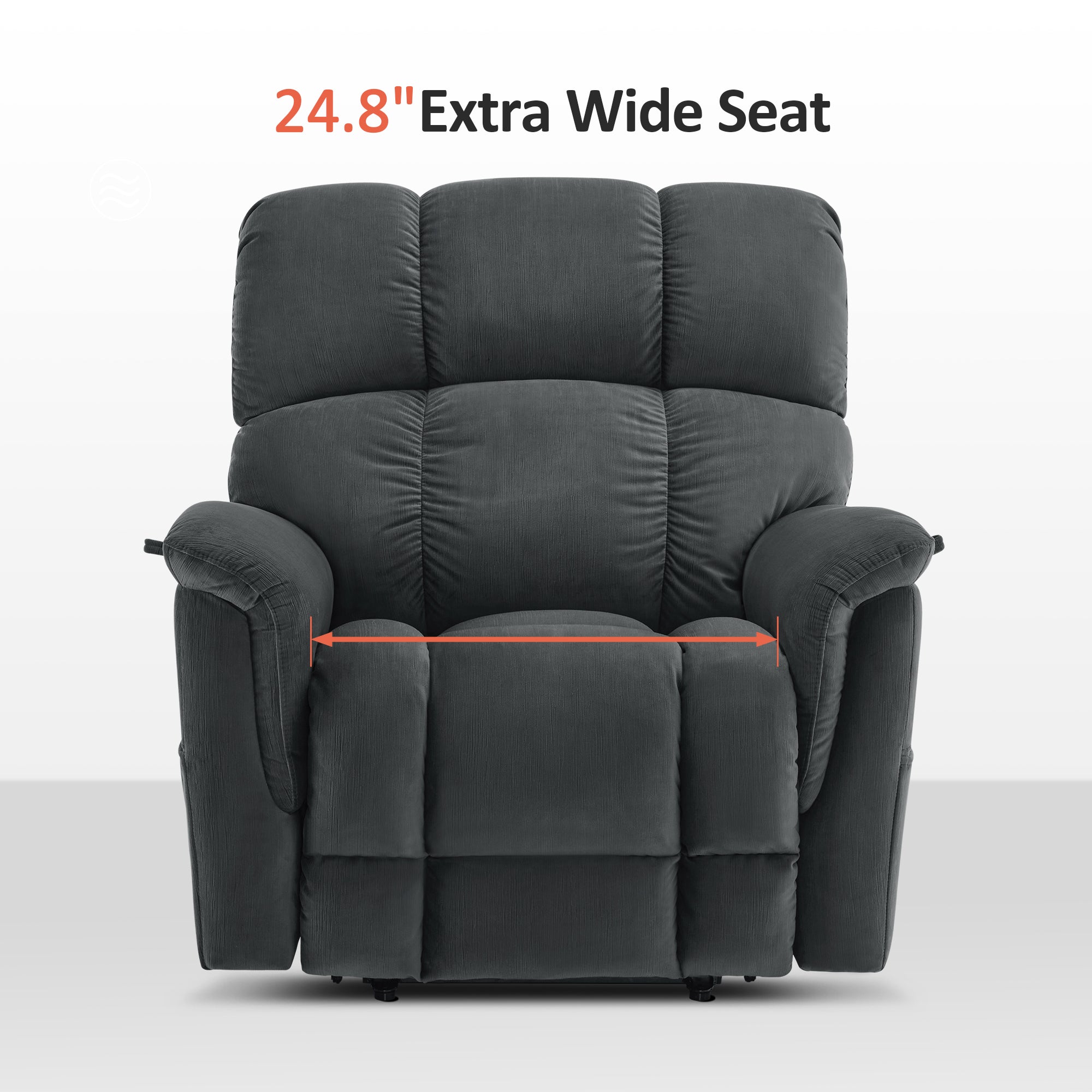Dual Motor Power Lift Recliner Chair for Elderly,  Massage and Lumbar&seat Heating, Fabric R7166