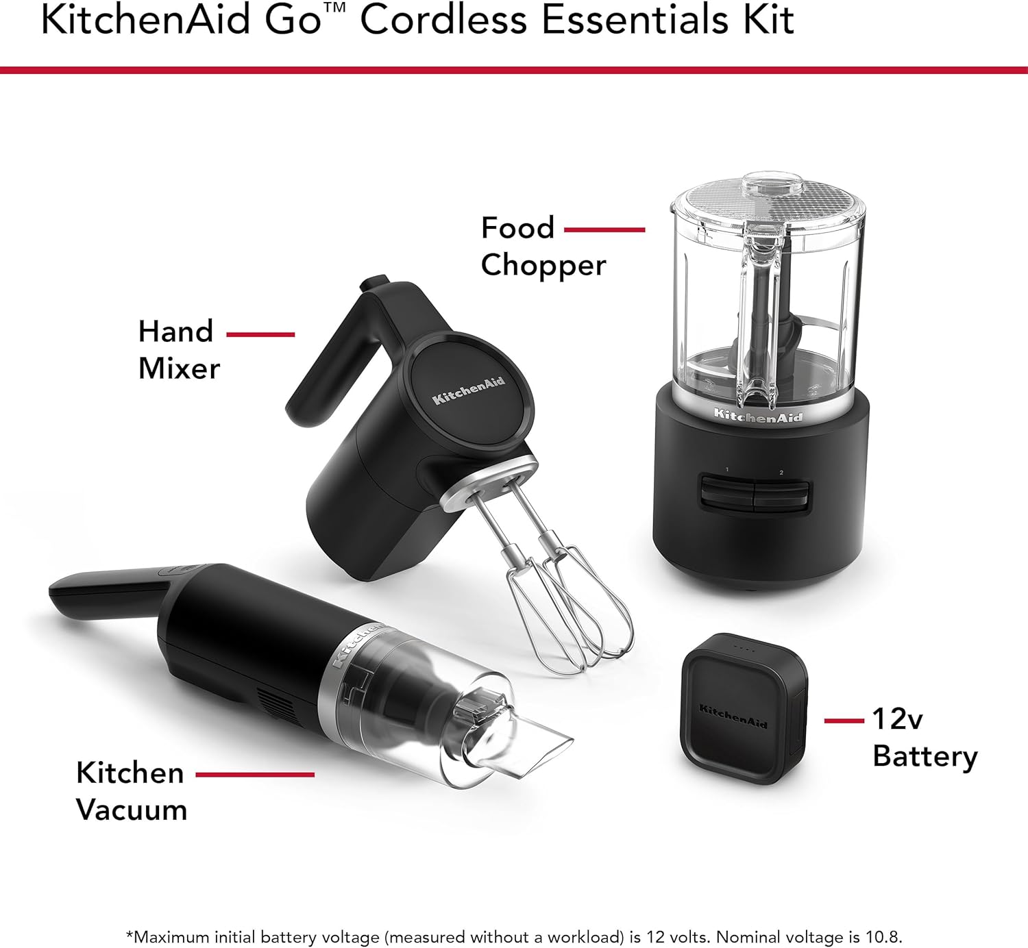 🎄Today's Special Value🎁KitchenAid Go™ Cordless Bundle with Hand Mixer, Food Chopper and Kitchen Vacuum