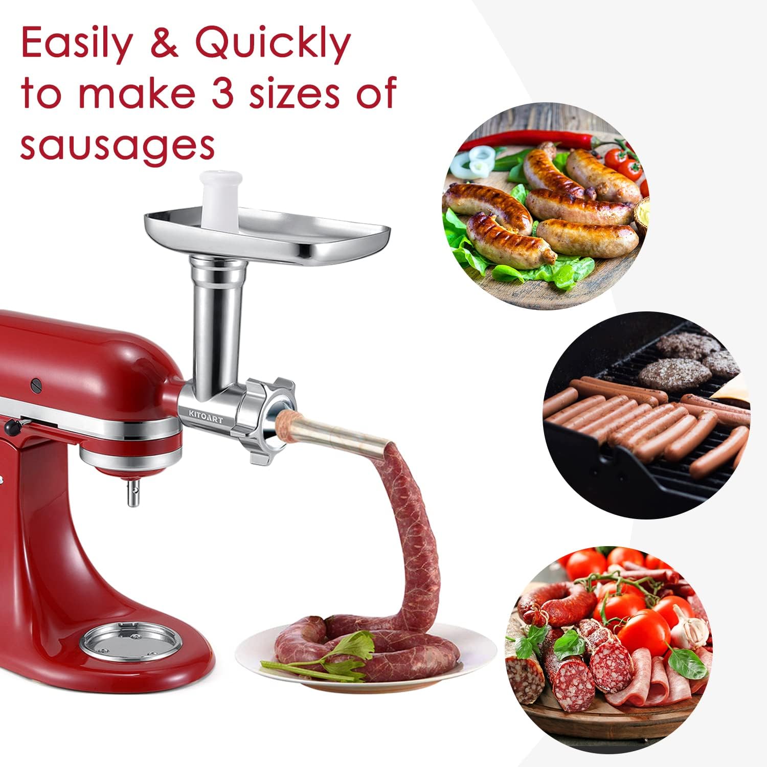 💝𝐐𝐕𝐂'𝐬 𝐁𝐥𝐚𝐜𝐤 𝐅𝐫𝐢𝐝𝐚𝐲 𝐃𝐞𝐚𝐥𝐬✨KitchenAid Metal Food Grinder Attachment with Sausage Stuffer 