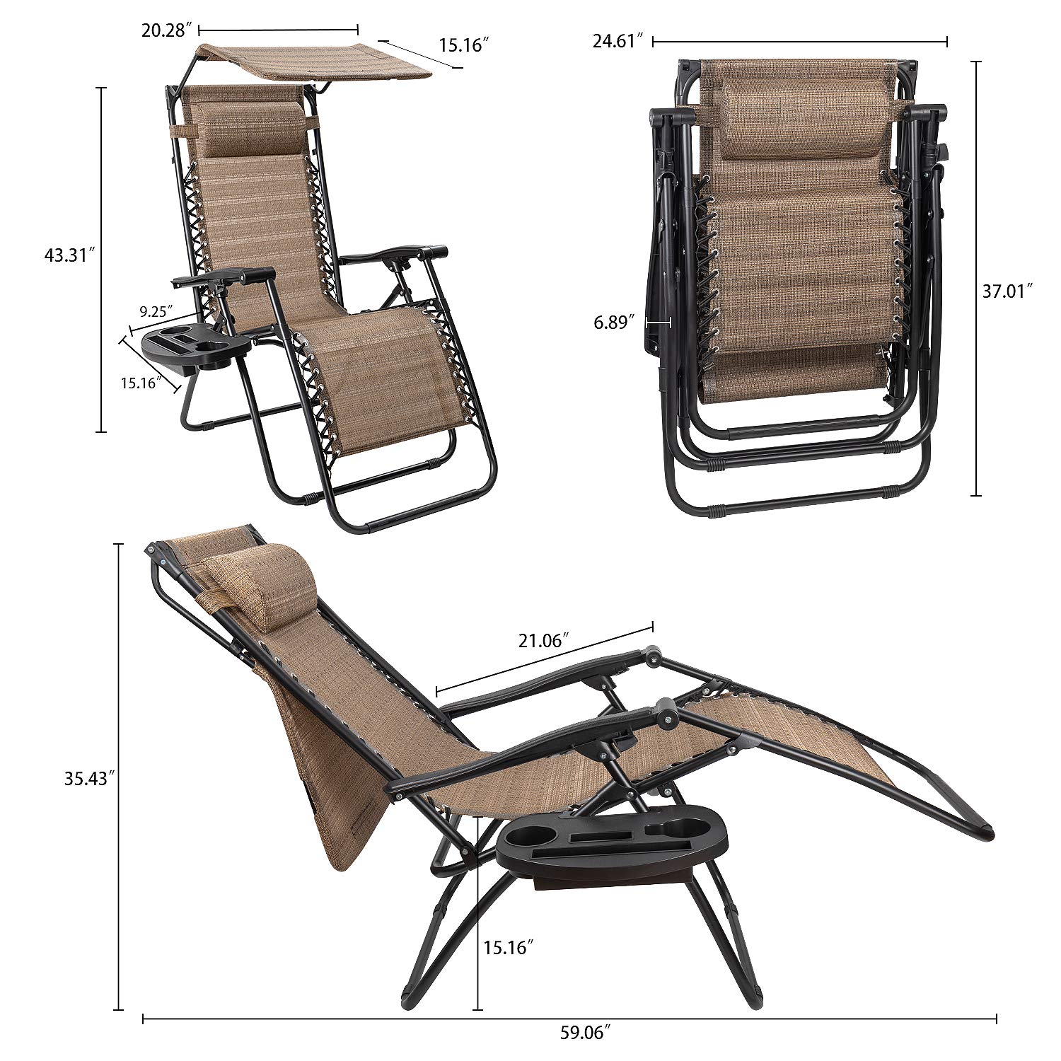 Zero Gravity Sun Lounger Set (Extras Package)