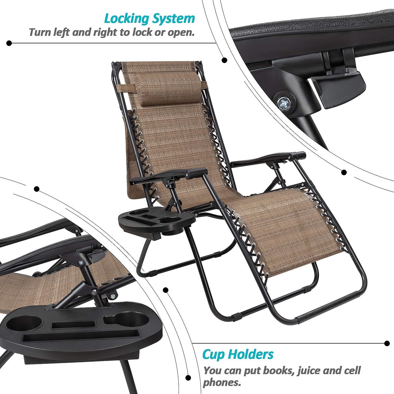 Zero Gravity Sun Lounger Set (Extras Package)